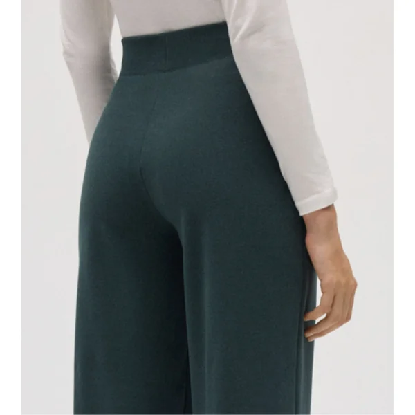 Pantalon d'intérieur droit Vert Pin femme