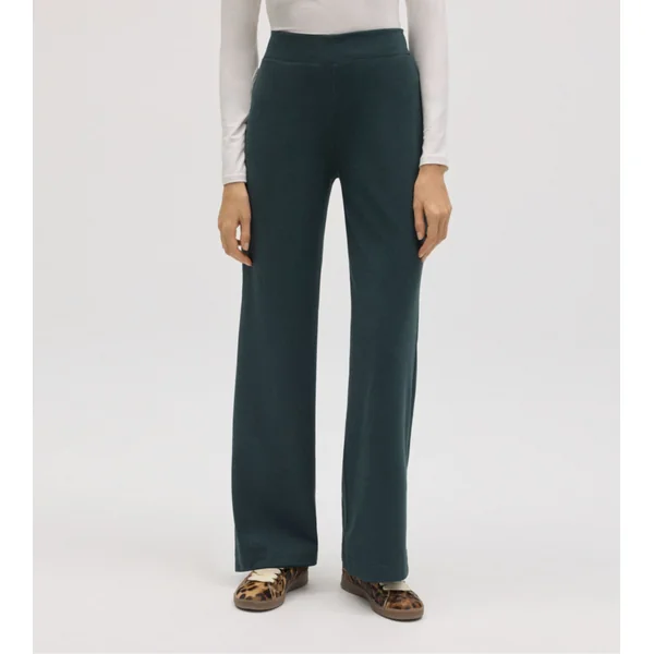 Pantalon d'intérieur droit Vert Pin femme