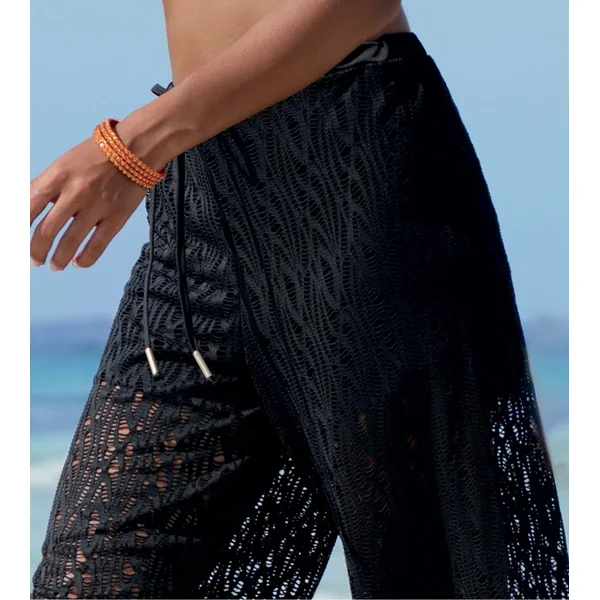 Pantalon en crochet L'Ondine Noir