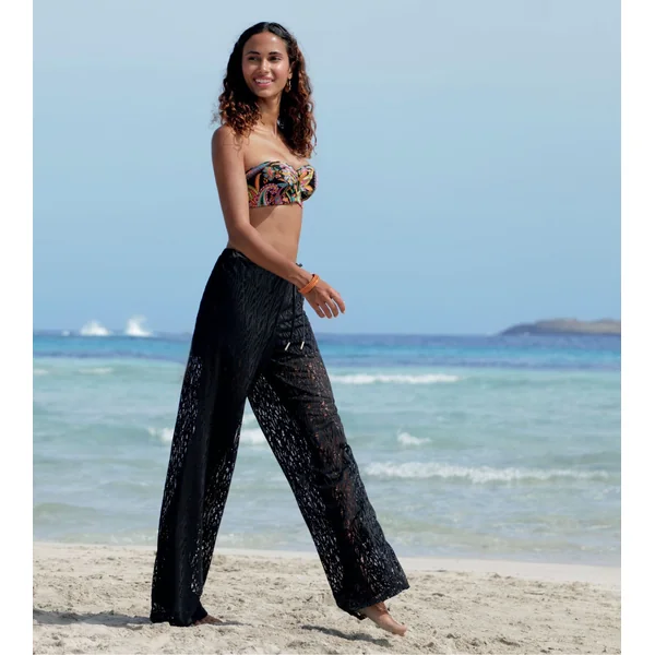 Pantalon en crochet L'Ondine Noir