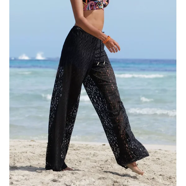 Pantalon en crochet L'Ondine Noir