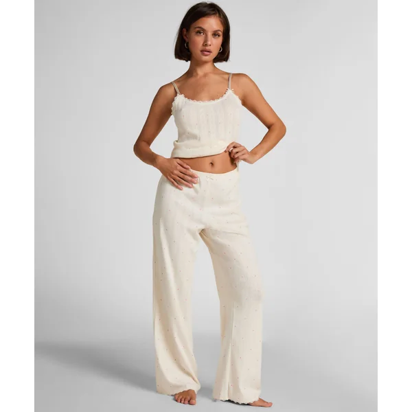 Pantalon en pointelle - Blanc