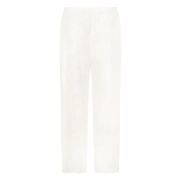 Pantalon en pointelle - Blanc