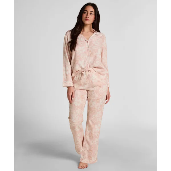 Pantalon Flower Linen - Rose