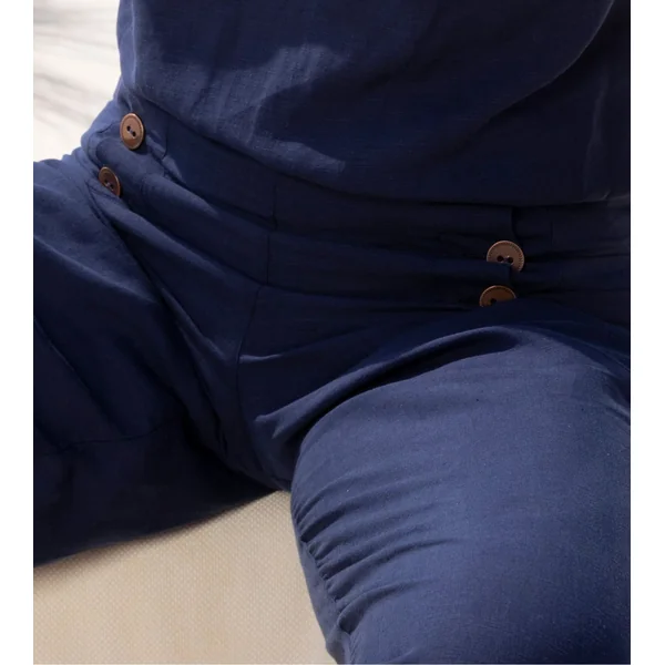 Pantalon léger bleu marine Cordage Précieux Cordage Navy