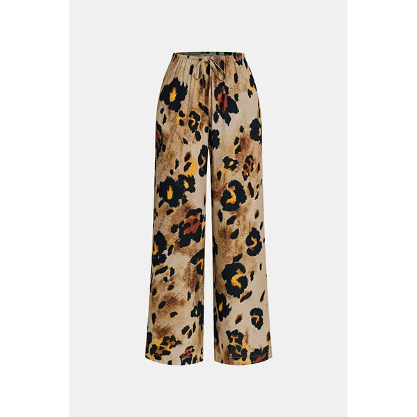 Pantalon marron à cordon