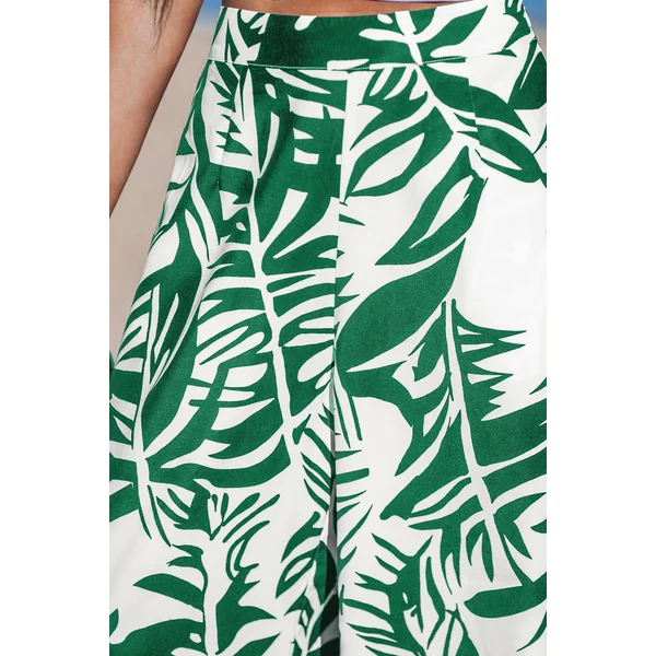 Pantalon tropical vert