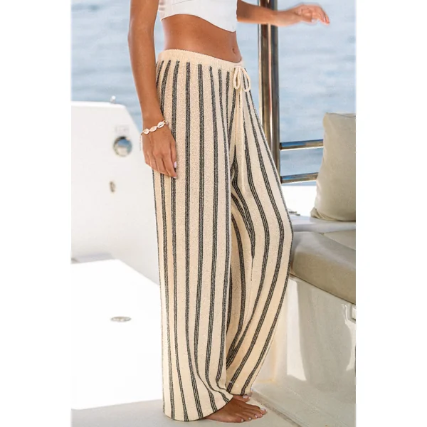 Pantalon à rayures cordon