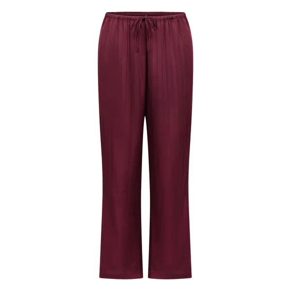 Pantalon à rayures en satin - Violet