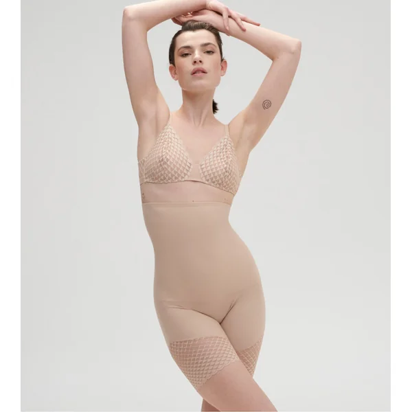 Panty taille haute Gainant Subtile Peau Rosée Beige