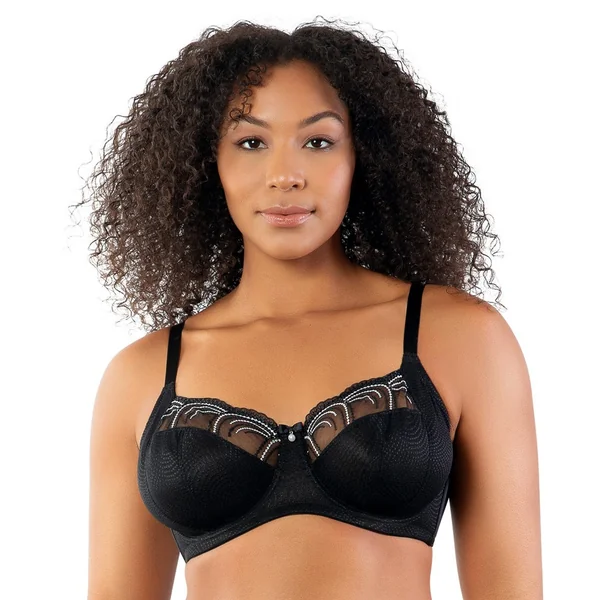 Parfait - Soutien-gorge en dentelle avec armatures et perle 38 (85) DD Noir