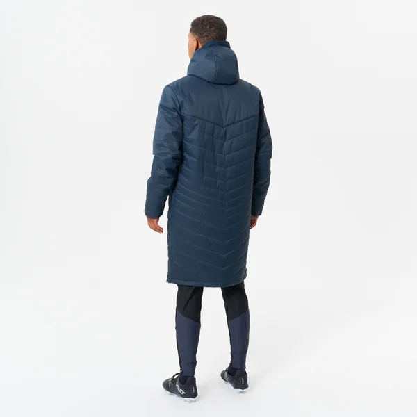 Parka de football longue adulte bleu foncé