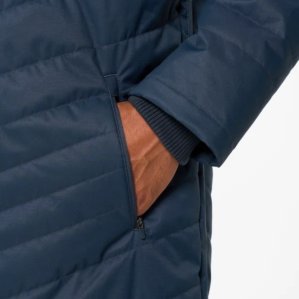 Parka de football longue adulte bleu foncé