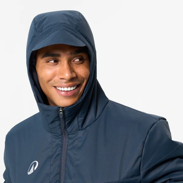 Parka de football longue adulte bleu foncé