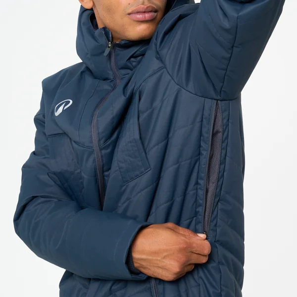 Parka de football longue adulte bleu foncé