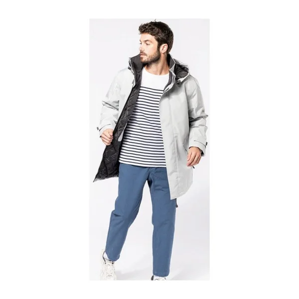 Parka de pont Noire Homme doublée matelassée