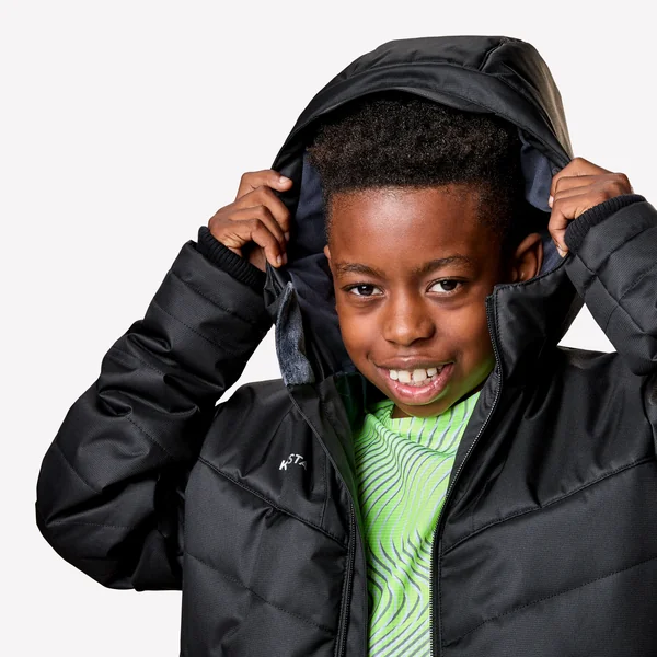 PARKA LONGUE DE FOOTBALL ENFANT TRX NOIRE