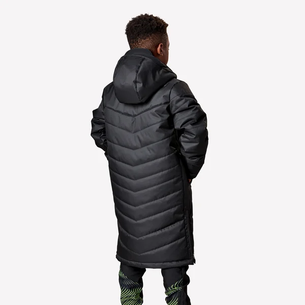 PARKA LONGUE DE FOOTBALL ENFANT TRX NOIRE