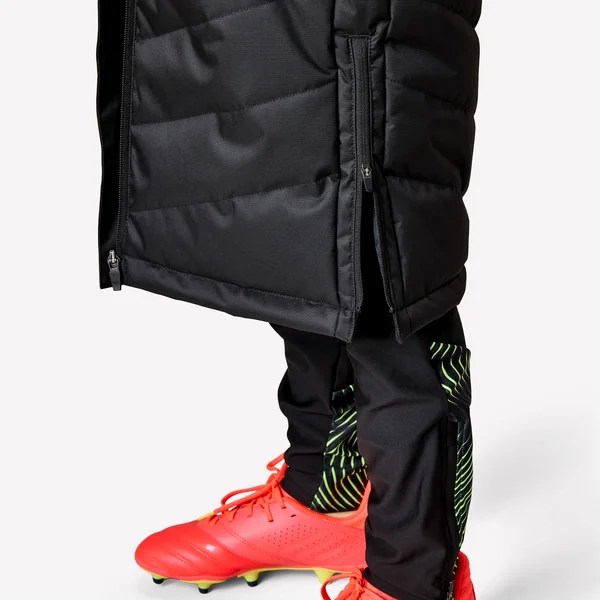 PARKA LONGUE DE FOOTBALL ENFANT TRX NOIRE