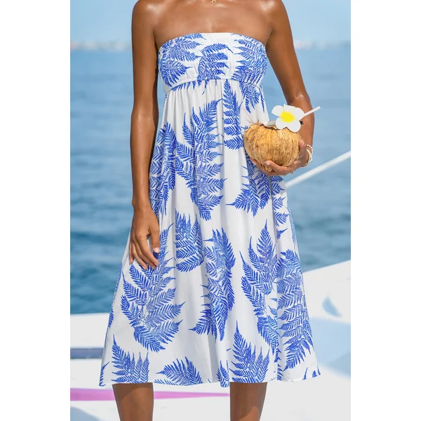 Paréo cover up tissé tropical multi-façons