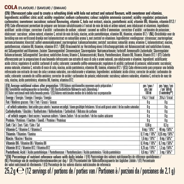 Pastilles effervescentes cola, Microdrink 12x500ml