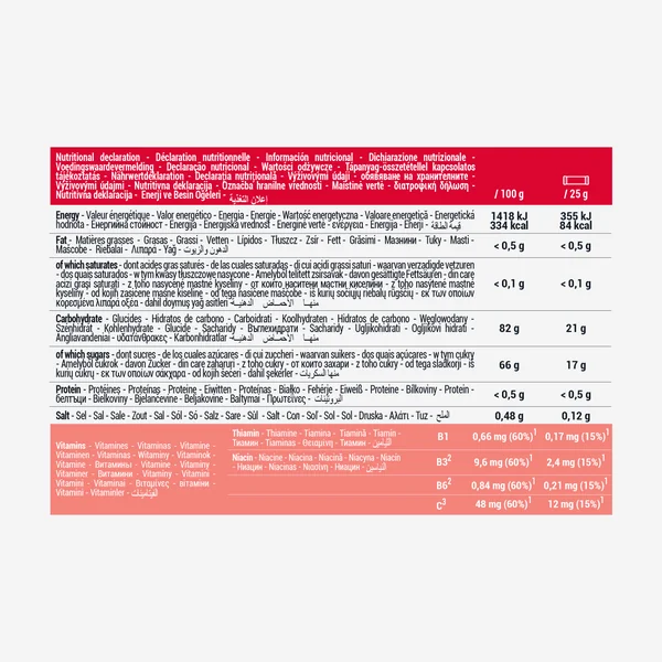 Pate de fruits énergétique ecosize fraise cranberries acerola 12x25g