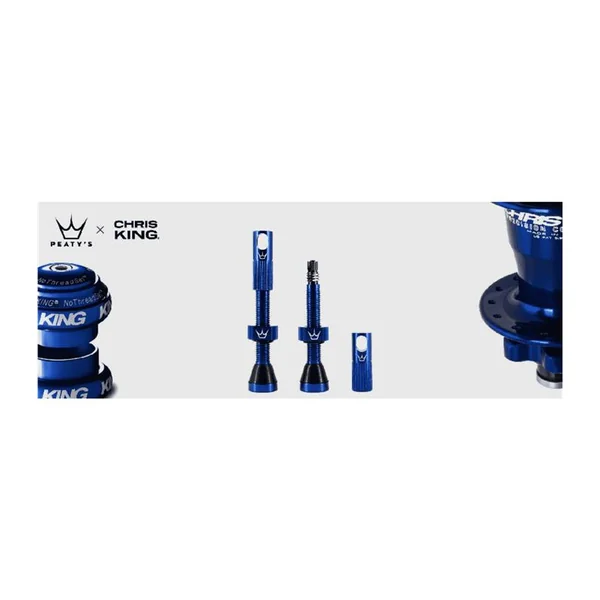 PEATY Peatys Tubeless Valves CNC 42mm navy