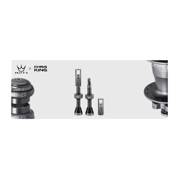 PEATY Valves Tubeless Peatys CNC 42mm matte slate (gris)
