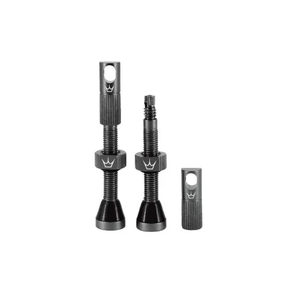 PEATY Valves Tubeless Peatys CNC 42mm matte slate (gris)