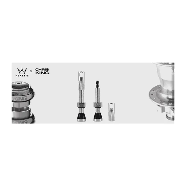 PEATY Valves Tubeless Peatys CNC 42mm silver