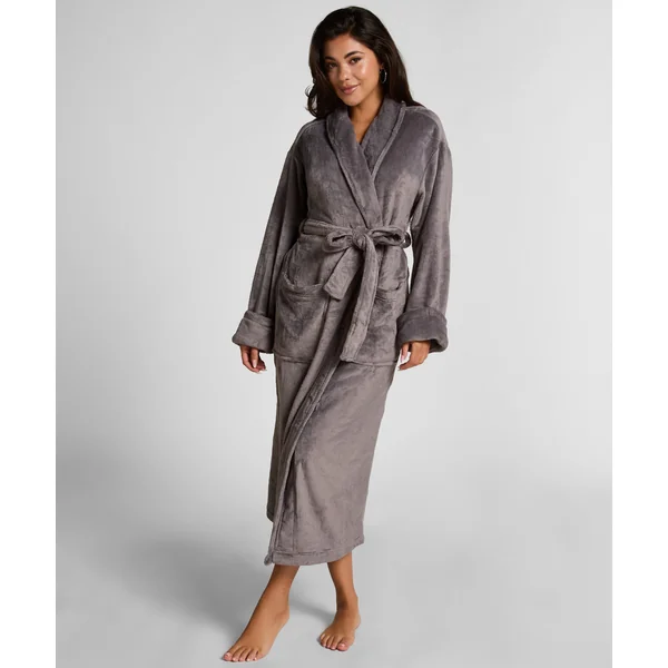 Peignoir en polaire douce - Gris