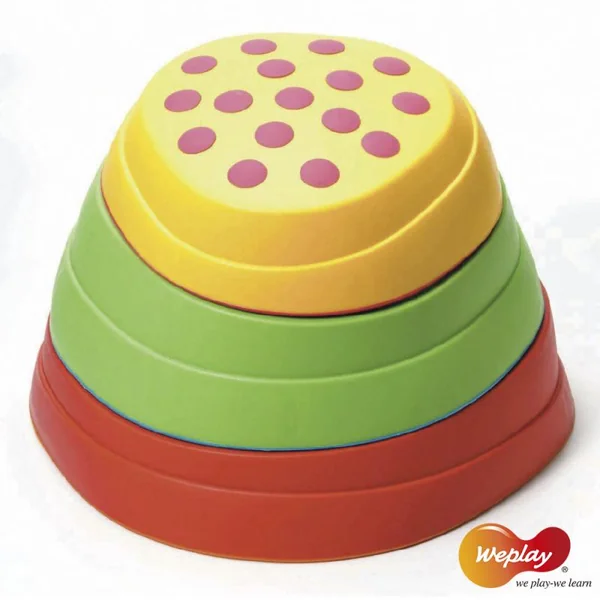 Pierres de rivière baby gym Weplay - Lot de 6 multicolores
