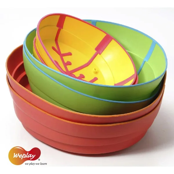Pierres de rivière baby gym Weplay - Lot de 6 multicolores