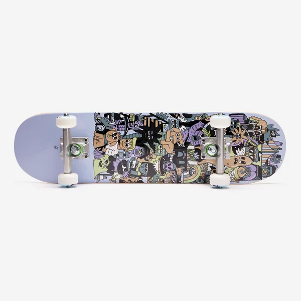 Planche de skate pour enfant 3-7 ans cp100 mini taille 7,25" skatopia gris