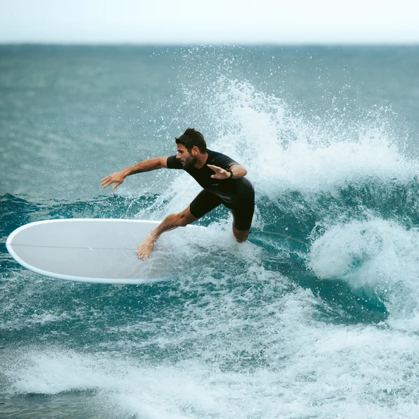 Planche de surf hybride en résine 6'4 40L avec 3 ailerons - kaki