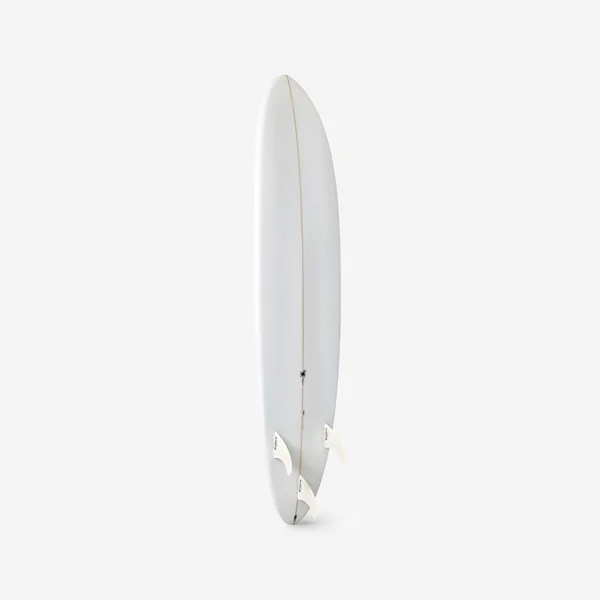Planche de surf hybride en résine 6'4 40L avec 3 ailerons - kaki