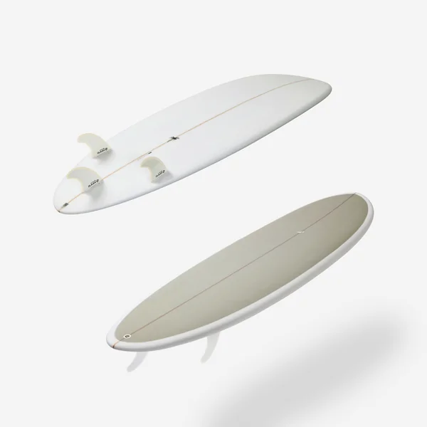 Planche de surf hybride en résine 6'4 40L avec 3 ailerons - kaki