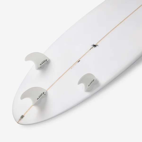 Planche de surf hybride en résine 7' 49L avec 3 ailerons - beige