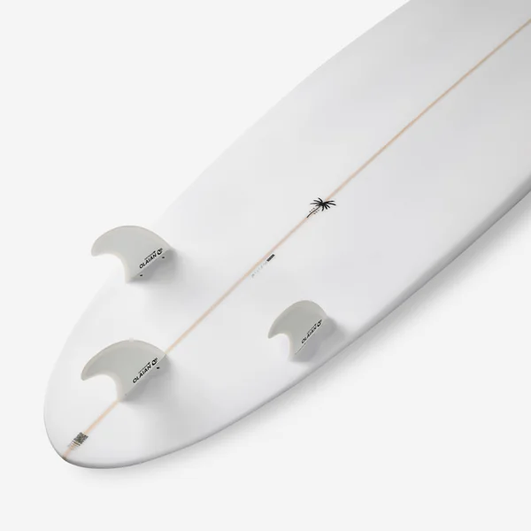 Planche de surf hybride en résine 8' 62L avec 3 ailerons - mauve