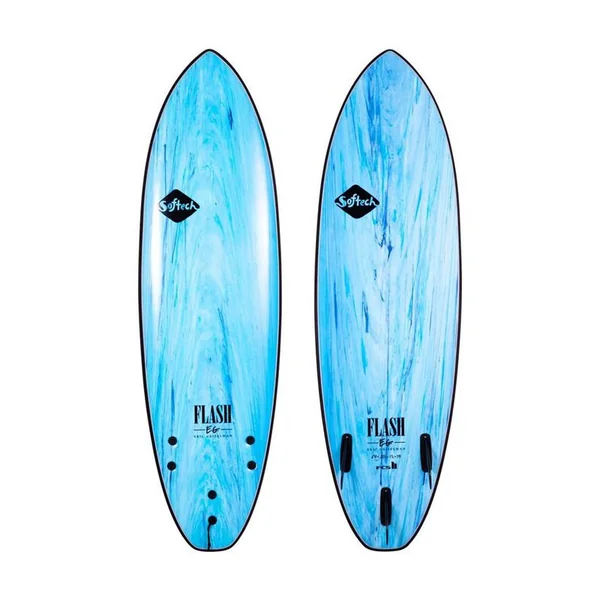 Planche de surf Softech Flash Eric Geiselman FCS II 5´0 Aqua Marble