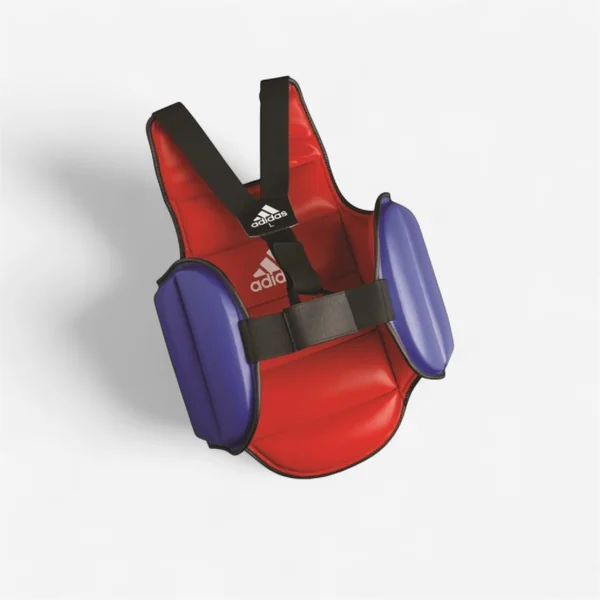 Plastron réversible karaté Adidas - rouge/bleu