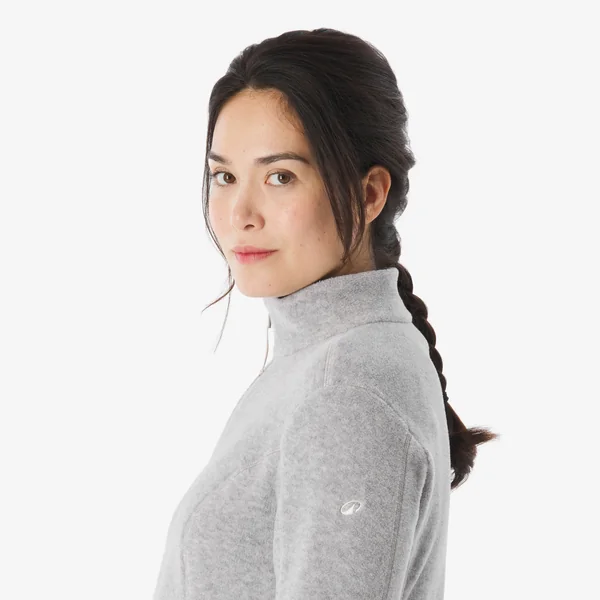 Polaire de randonnée montagne femme, MH100 full zip gris