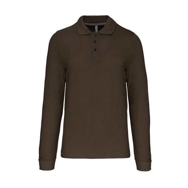 Polo manches longues 100% coton Homme