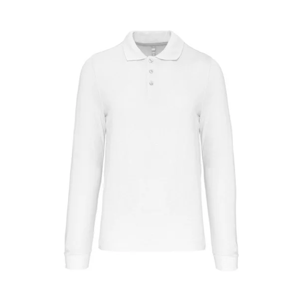 Polo manches longues 100% coton Homme