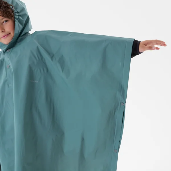 Poncho de pluie de randonnée enfant 7-15 ans, MH100 vert