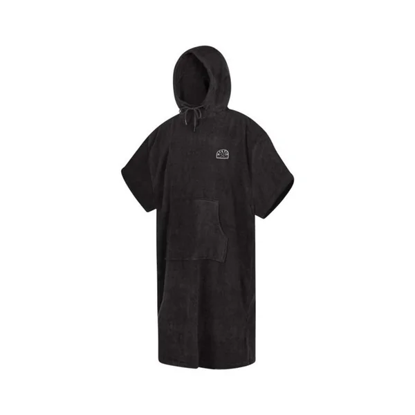Poncho MYSTIC Velour Black - Poncho micro coton pour sports nautiques