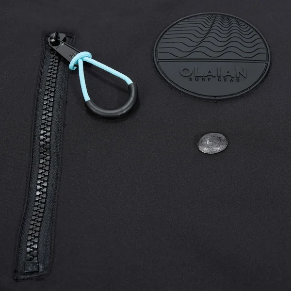 Poncho surf Adulte, 950 noir
