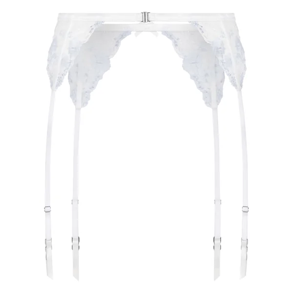 Porte-jarretelles Peonie - Blanc