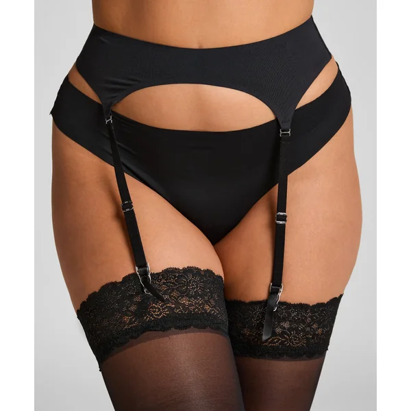Porte-jarretelles Smooth - Noir