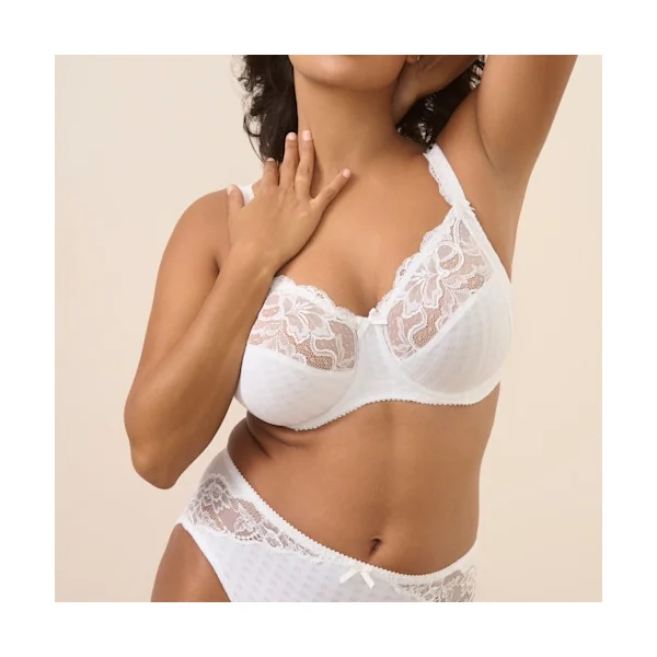 PrimaDonna - Soutien-gorge plein buste avec dentelle 44 (100) F Blanc Madison